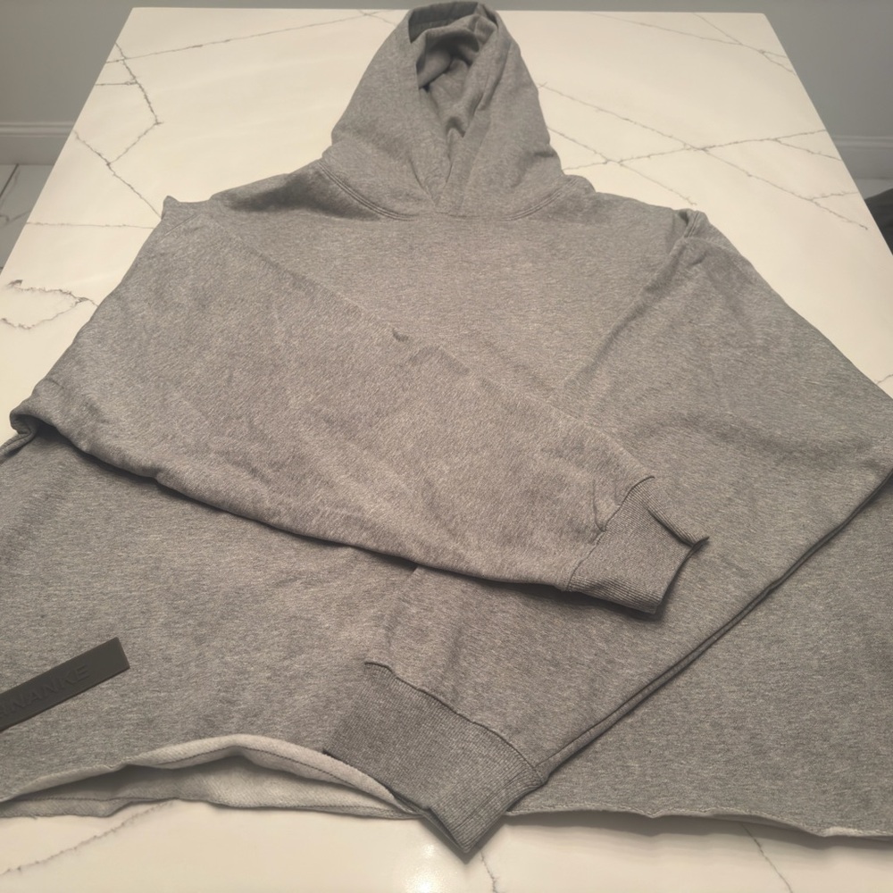 Gray Ananke Mid-Length Hooded Sweatshirt